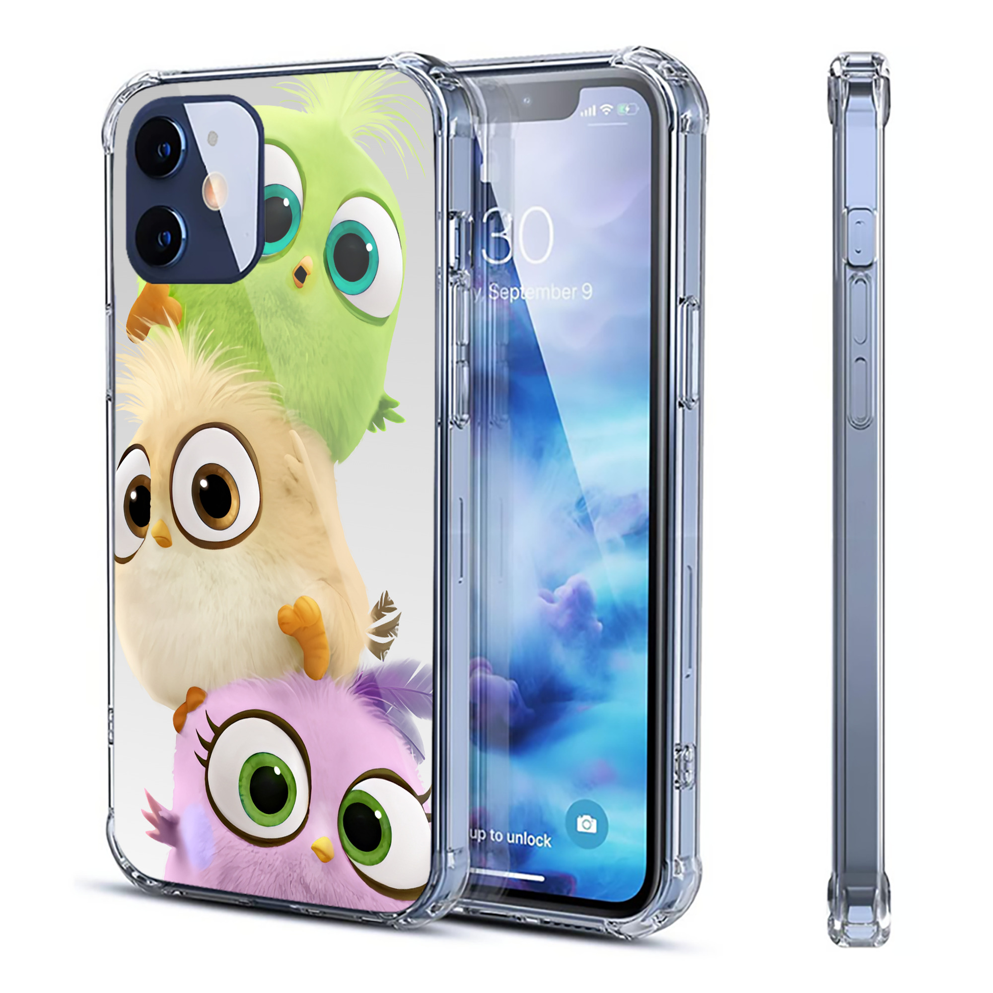 （画像用） Angry Birds アングリーバード 【iPhone 12シリーズ対応】透明スマホケース（クリアソフトケース）